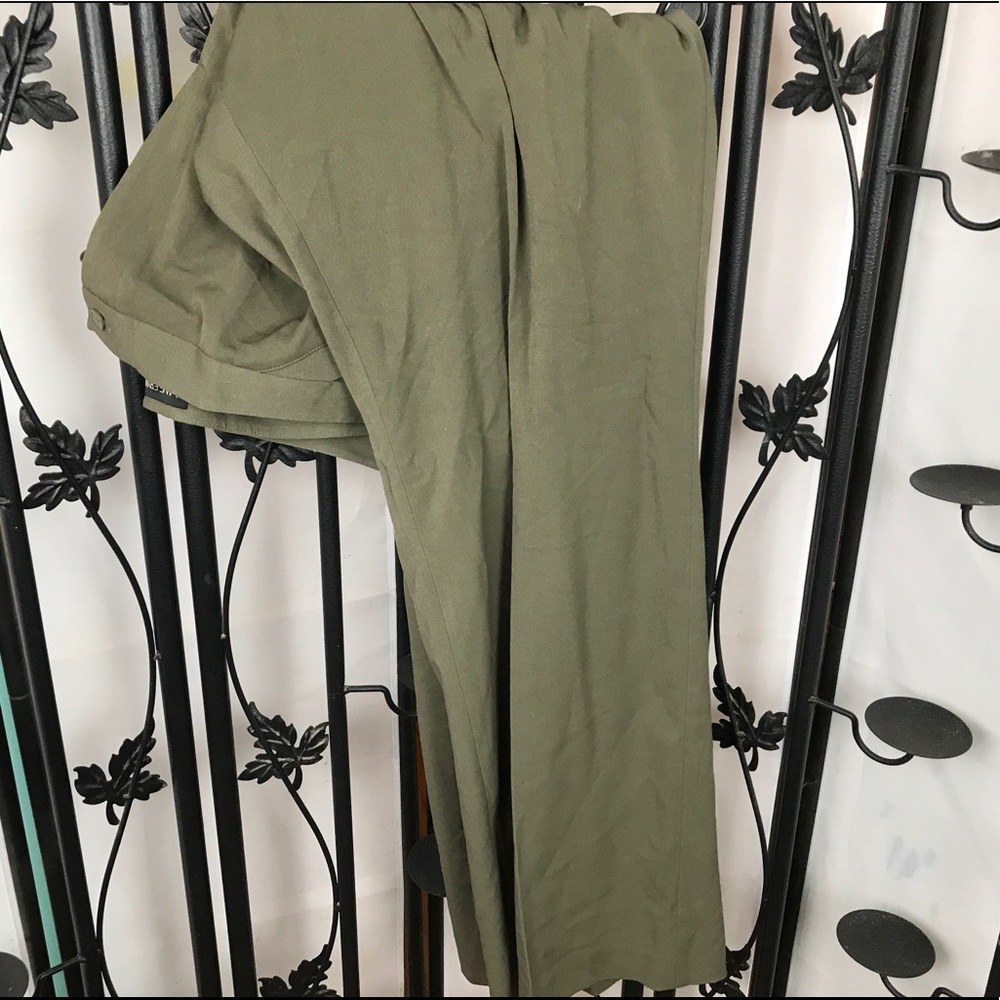 28 tall Lane Bryant olive green slacks
